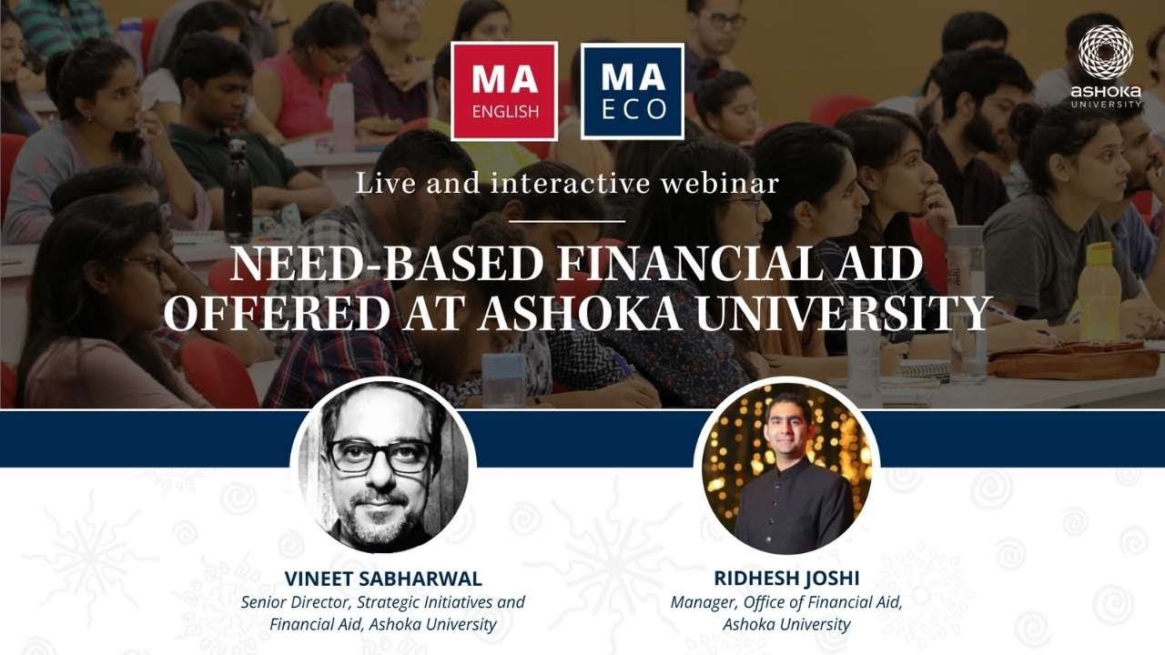Financial Aid at Ashoka University MA Eng and MA Eco programmes YouTube