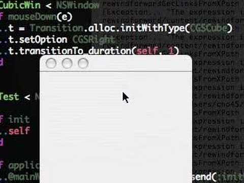 Cube Effect with RubyCocoa