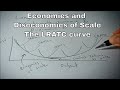 Long run average total cost curve relating to economies and diseconomies of scale