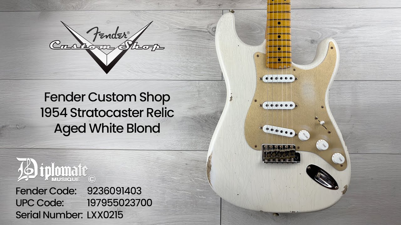 Fender Custom Shop 1954 Stratocaster Relic, Aged White Blond