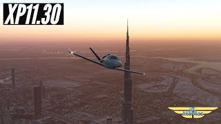 X-Plane 11.30 || NEW Amazing Dubai Landmarks Scenery [XP11.30R3]