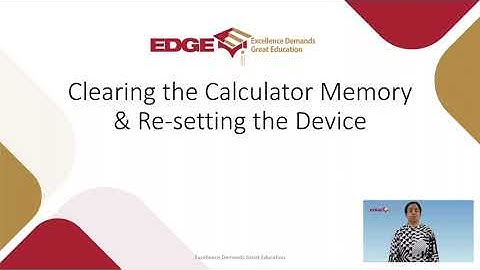 CFA Calculator - Clearing the Memory & Re-setting the Device