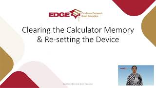 CFA Calculator - Clearing the Memory & Re-setting the Device