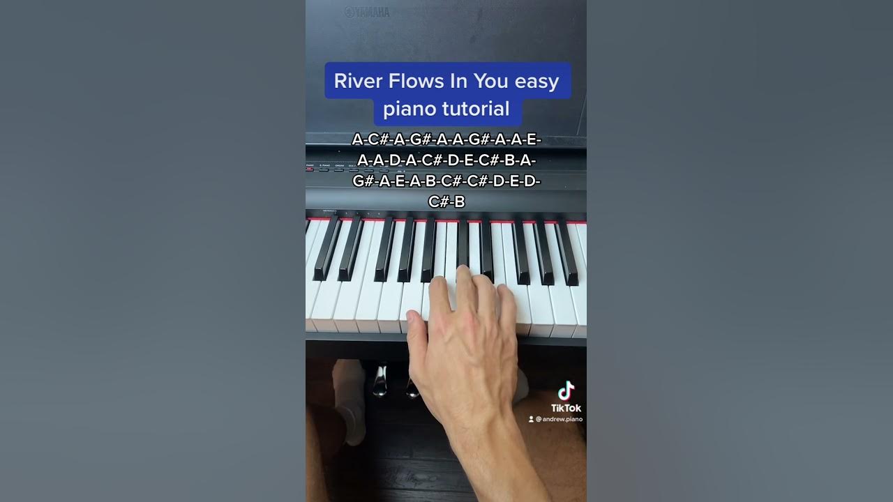 River Flows In You easy piano tutorial with note names!