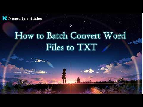 How to Batch Convert Word Files to TXT | Ninetu File Batcher