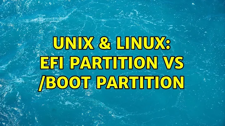 Unix & Linux: EFI partition vs /boot partition