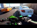 Kawasaki Z1000 Very LOUD Downtown Madness!