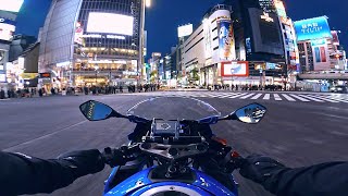 [uncut] Tokyo 4K Night Ride to Shibuya GoPro Motorcycle POV Night Drive Japan