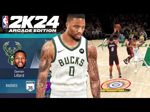 NBA 2K24 Arcade Edition My Career | LIMITLESS RANGE vs LILLARD Part 2 - YouTube