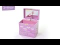 JEWELKEEPER Pretty in Pink Ballerina Musical Jewelry Box plays SWAN LAKE Tune