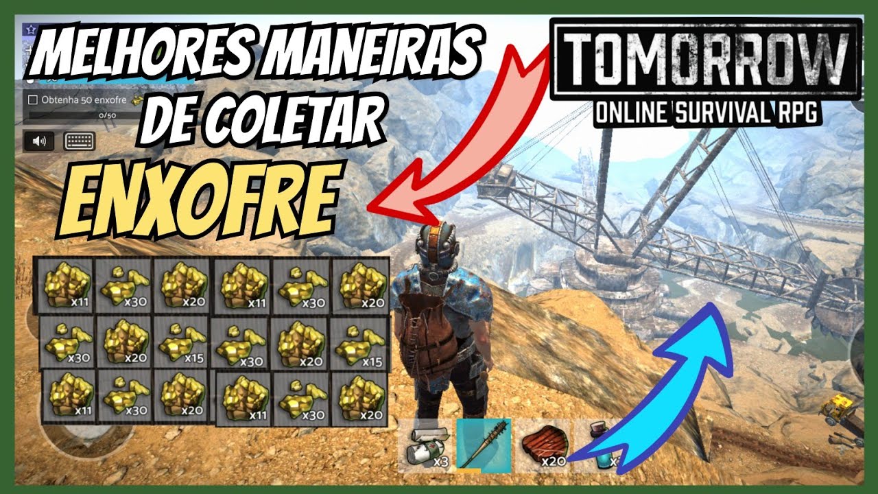 TOMORROW | LOCAIS para COLETAR ENXOFRE, MODO FÁCIL e DIFÍCIL + TRUQUES, E FIBRAS BÁSICA!