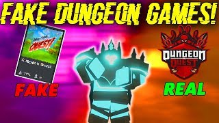 SO I PLAYED THESE *FAKE* DUNGEON QUEST GAMES.. (ROBLOX DUNGEON QUEST)