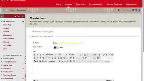 Add Hyperlink in Blackboard to Stream Video