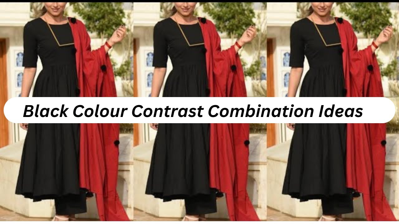Best Black color contrast design || Black colour combination suits || DesignerHub 