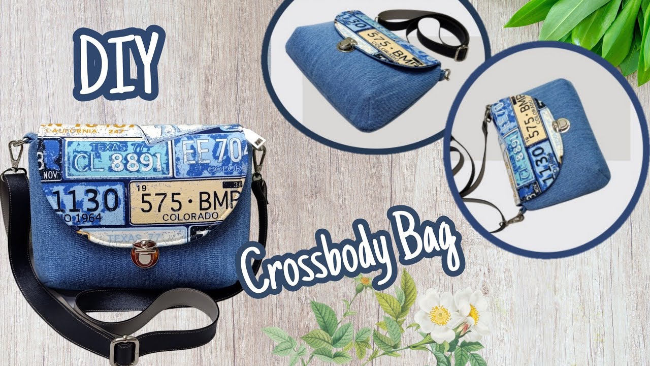 DIY Crossbody Bag With Flap Tutorial & Pattern/Sling Bag - YouTube