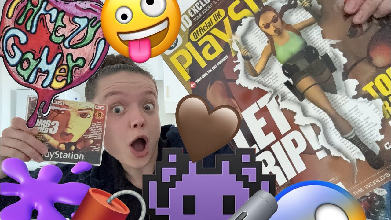 LOOKING through our TOMB RAIDER magazine where we explore all the ART and GRAPHIC DESIGNS 🖍️🫟
