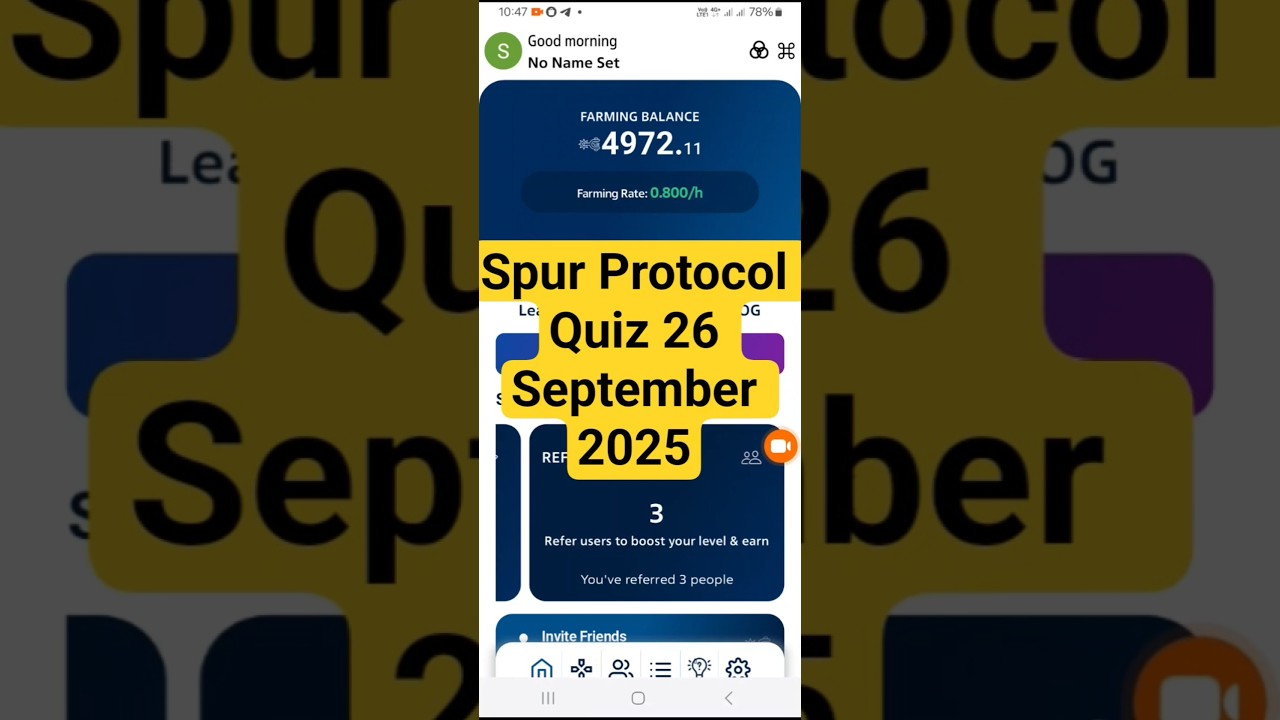 Spur Protocol Quiz 26 September 2025 