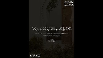 ﴿..وَإِن خِفتُم عَيلَةً فَسَوفَ يُغنيكُمُ اللَّهُ مِن فَضلِهِ..﴾ | القارئ: راشد الحليبة