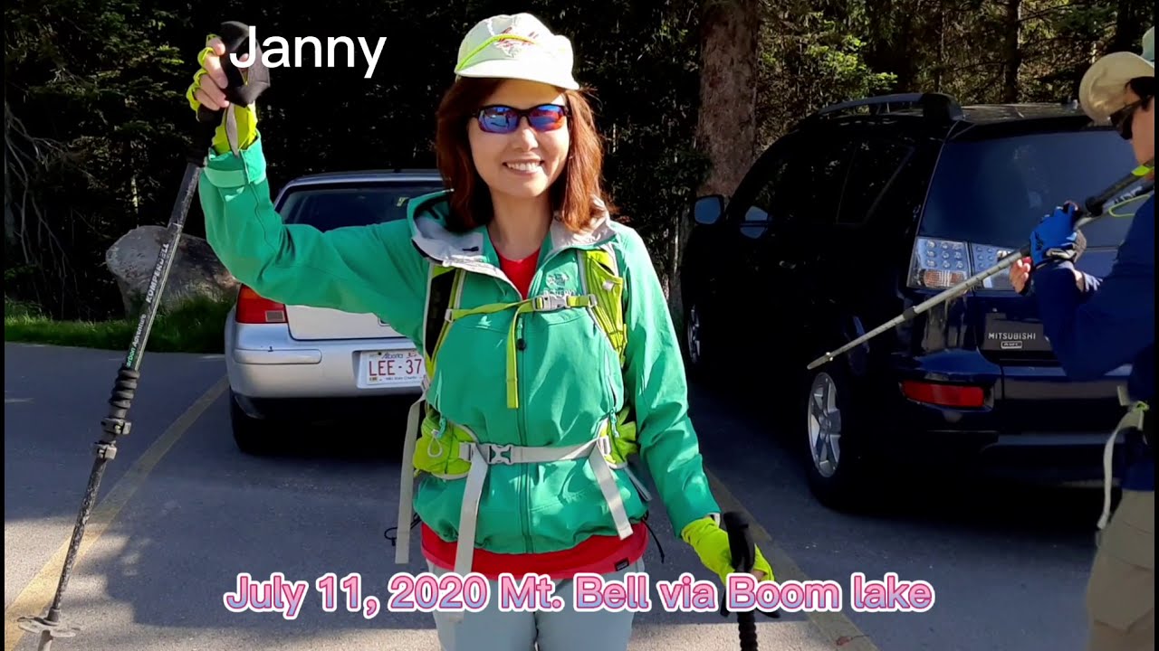 Boom lake to Mount Bell in Banff Canada July 11, 2020.