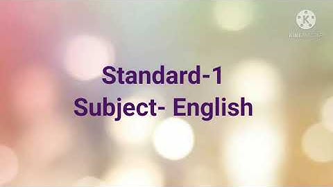 Std-1/ English/By Nimisha Raj