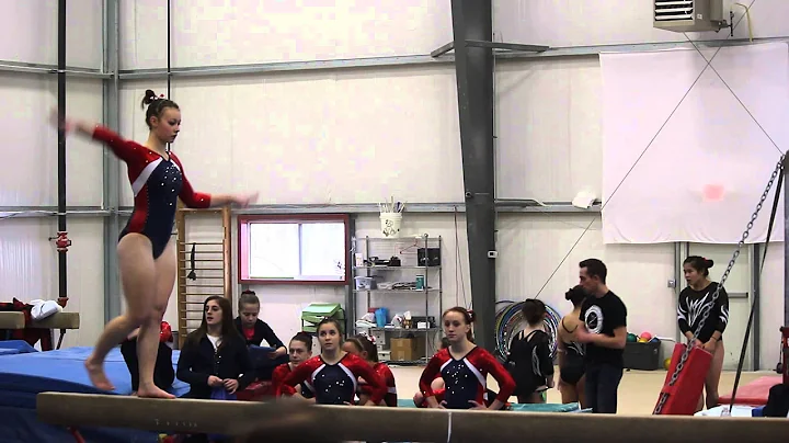 brenna's first competition beam routine after injury