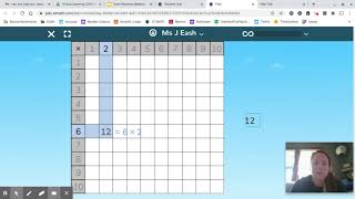 Multiplication Table Parts Level 1