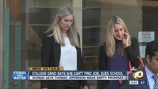 Law school grad says she can't find job, sues school