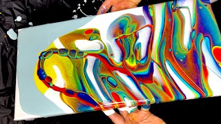 Acrylic Pour Painting Using A Funnel! (Fluid Art With Silicone Oil!)