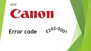 Canon MF 751 Cdw error code E202-0001