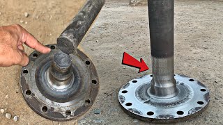 Amazing Technique Of Rebuilding Broken Rear Axle || How To Repair Broken Truck Rear Axle ||