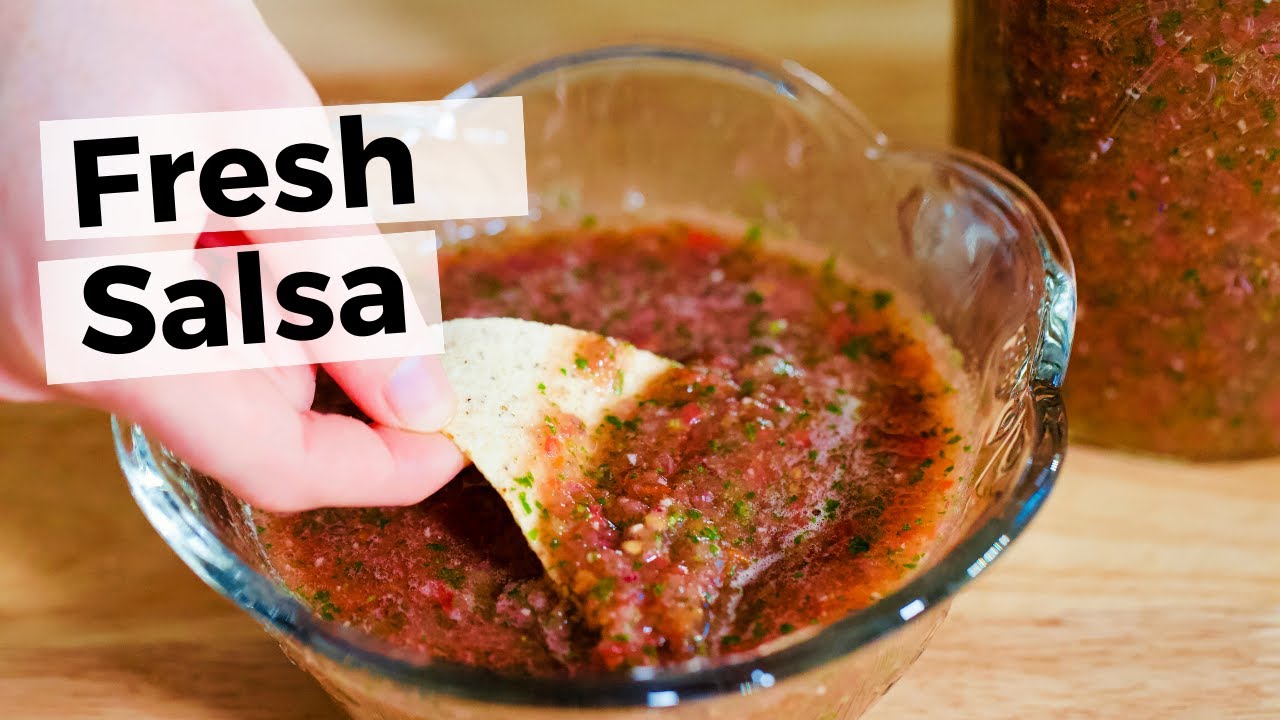 Salsa From Fresh Tomatoes {Recipe} // Restaurant Style Salsa - YouTube