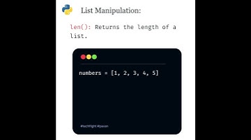 Python 💻 | List Manipulation | len() #python #coder #programming
