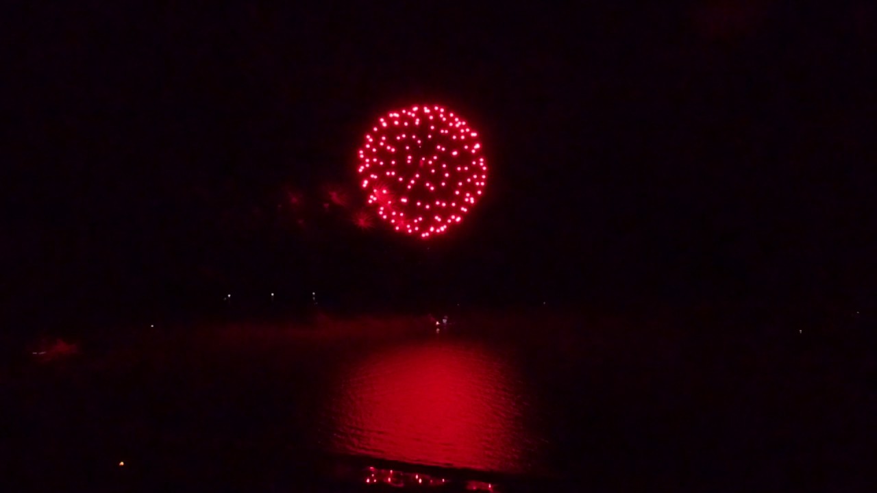 Canada Day Fireworks Drone Footage Seacliff Beach, Leamington