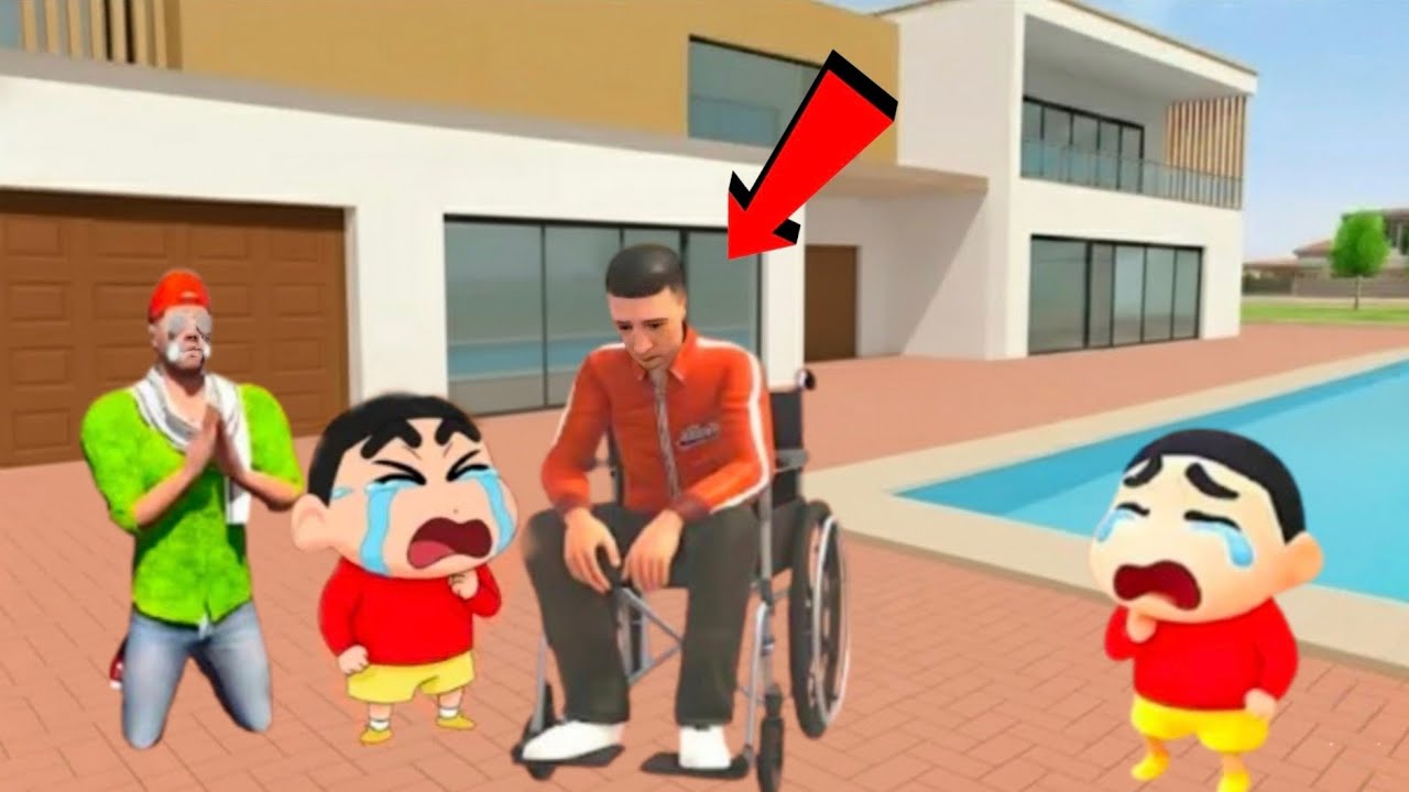 Chacha ji ka ho gaya accident to Ro rokar bura haal 😱 sinchain  😭😲 Indian theft auto simulator 