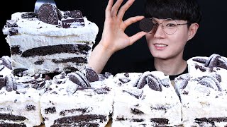 ENG SUB) ASMR CHOCOLATE ICE CREAM & OREO CAKE DESSERT EATING SOUNDS MUKBANG 초콜릿 먹방ASMR MUKBANG