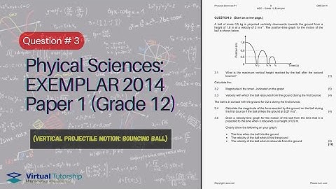 VERTICAL PROJECTILE: BOUNCING BALL | EXEMPLAR 2014: Physical Sciences Paper 1 Question 3 (Grade 12)