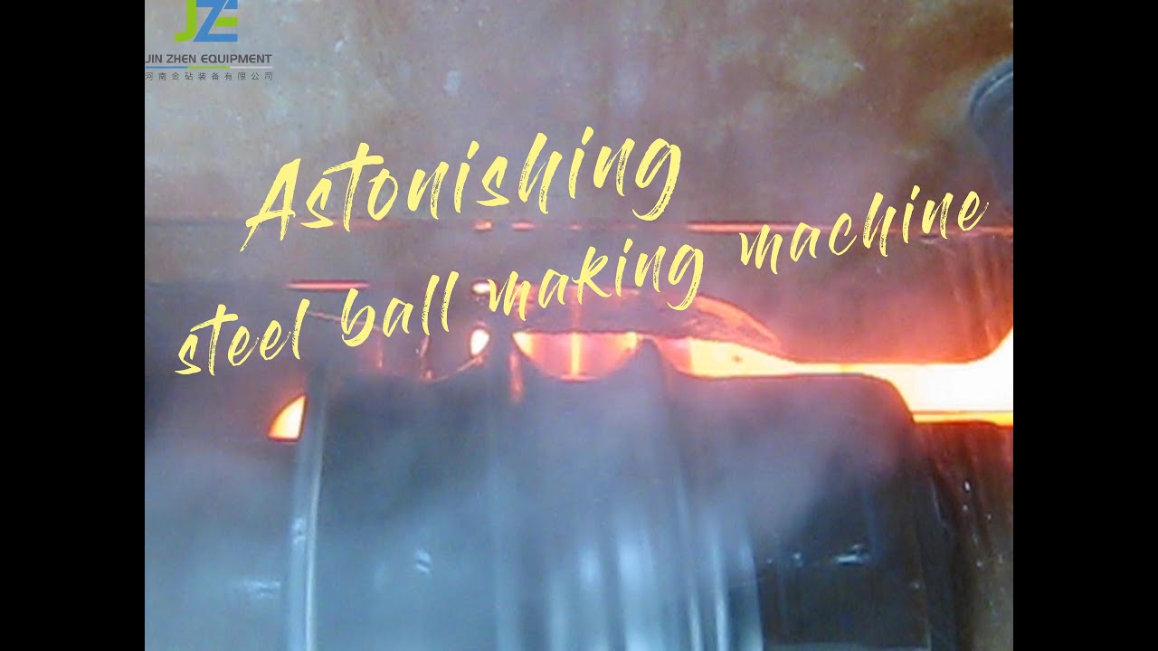 Workers use high-efficiency steel ball skew rolling mill