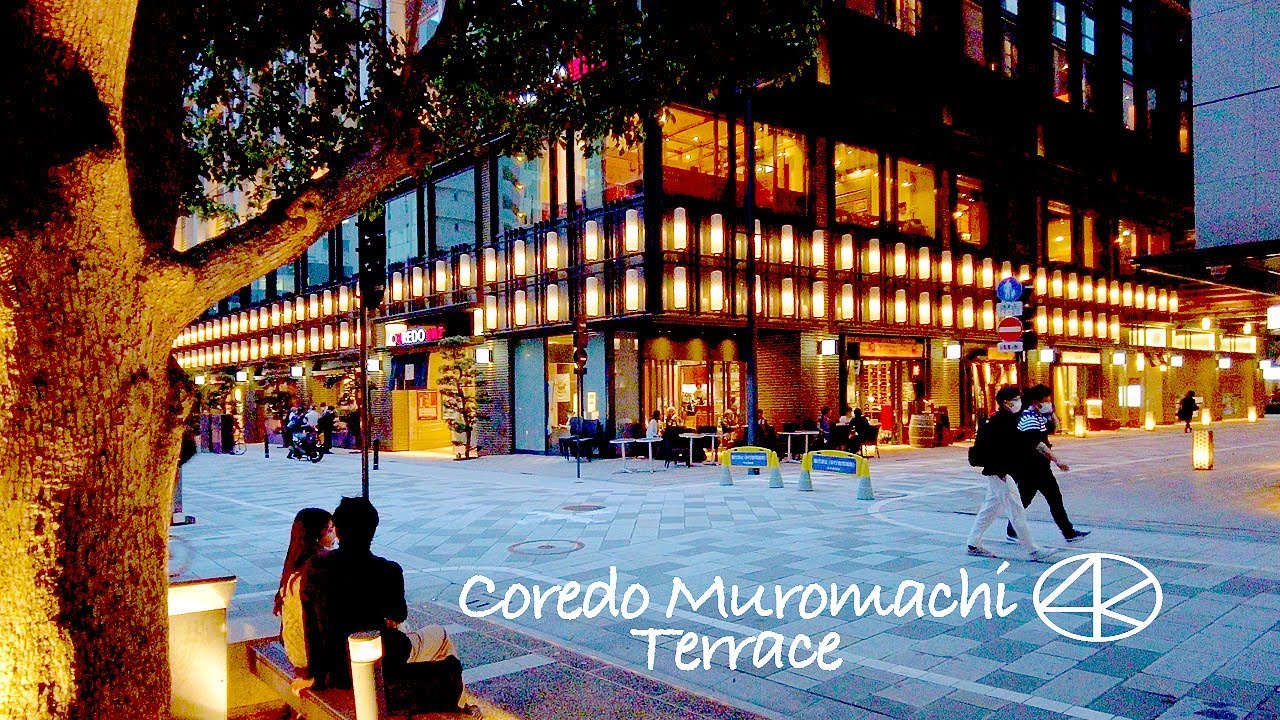 4K 日本橋 コレド室町テラス・B1・1F・2F 散策と夜景 2022 Japan,Tokyo Nihonbashi Coredo Muromachi Terrace
