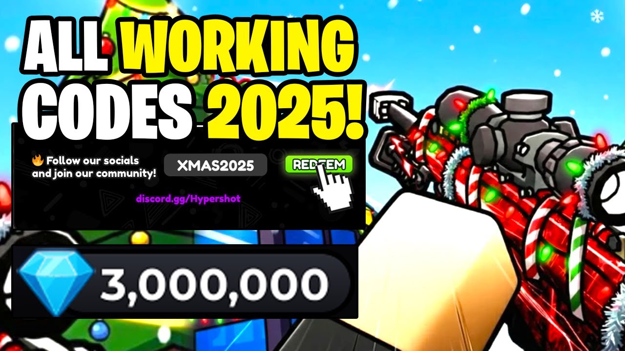 *NEW* ALL WORKING CODES FOR HYPERSHOT IN 2025! ROBLOX HYPERSHOT CODES