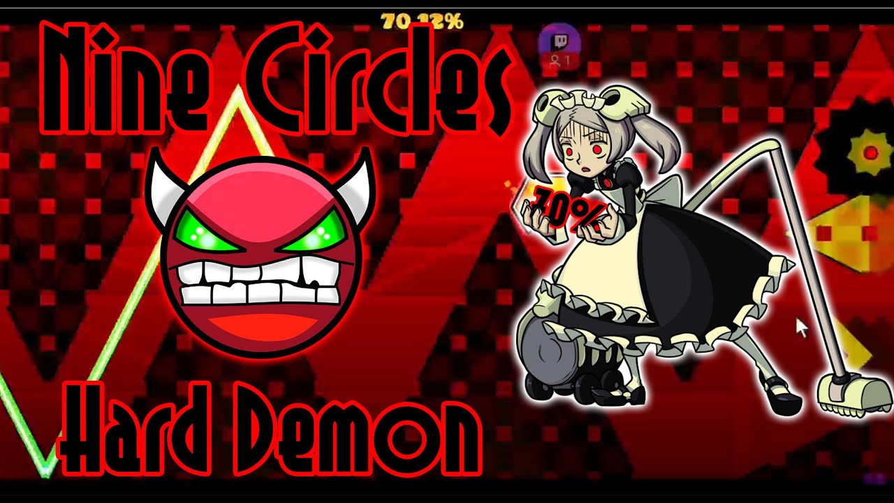 Nine Circles Hard Demon 70% | Geometry Dash - YouTube