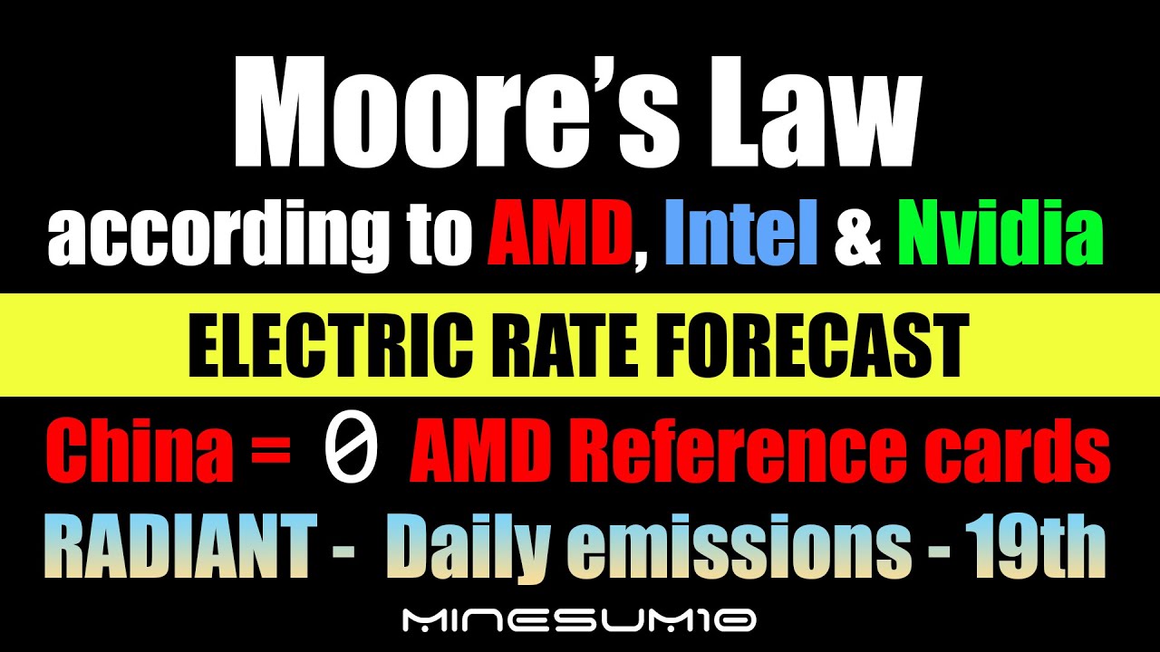 Radiant RXD climbing the ranks, Electric rate forecast, Moore's Law ...