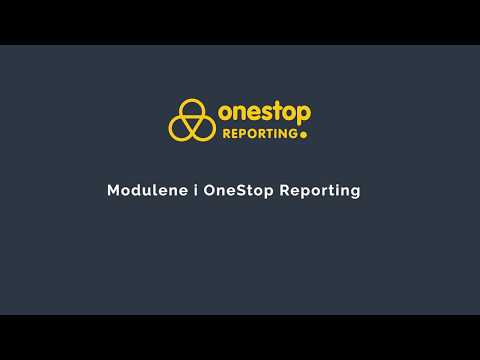 Modulene i OneStop Reporting