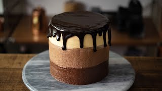 How to make Chocolate & caramel Ombre cake
