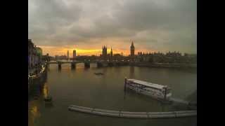 London Eye time lapse at sunset