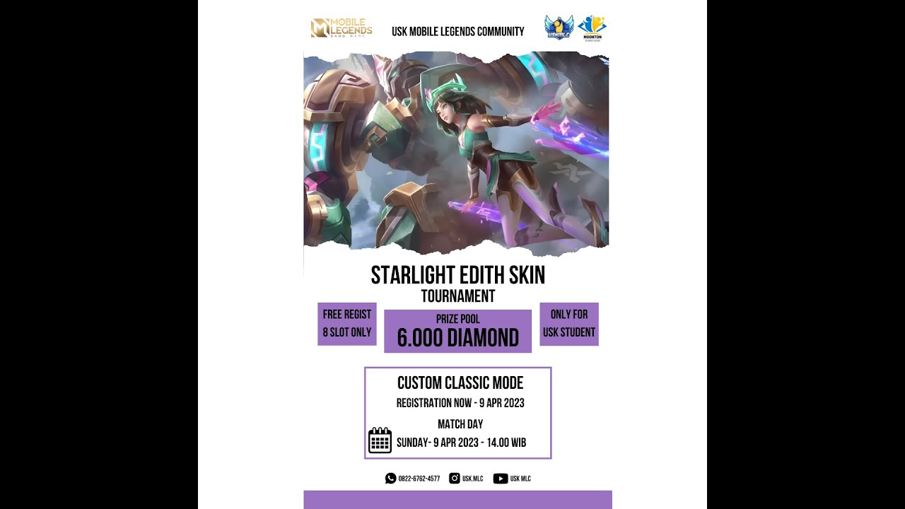 Starlight Edith Skin Tournament (BRONZE MATCH ) - USK MLC - YouTube