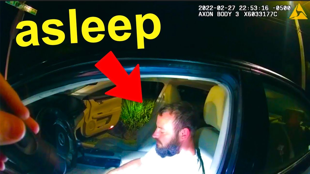Drunk Male Karen Falls Asleep Behind The Wheel - YouTube