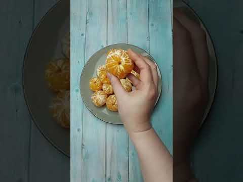 Цветы из МАНДАРИНОВ 🍊Украшения для торта