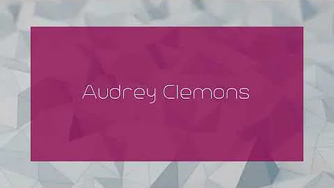 Audrey Clemons - appearance