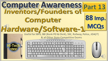 Computer Inventors | Computer Devices Inventions MCQs | By Rajesh Guleria | Part 1/4