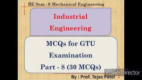 Industrial Engineering MCQs Part 8 | Prepare 30 MCQs in Short Time | Mechanical Engineering